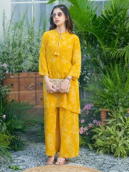 Gahan - Sunlit Charm -Mustard Yellow Printed Co-Ord Set