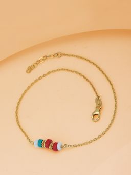 Carlton London - Gold-Plated Brass Anklet