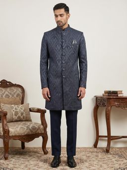 Jompers - Woven Design Jacquard Sherwari with Trouser