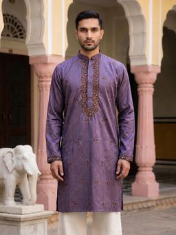 Jompers - Men'S Cotton Blend Embroidered Kurta