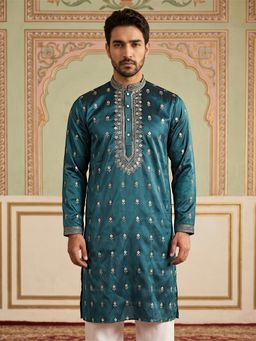 Jompers - Silk Blend Embroidered Kurta for Men