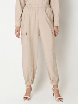 VERO MODA - Beige Utility Pants