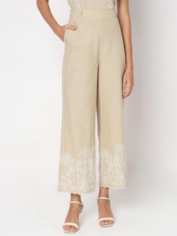 VERO MODA - Beige Straight Fit Pants
