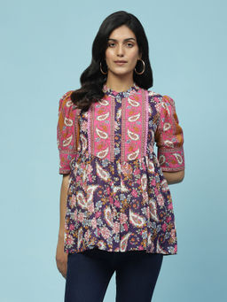 Aarke Ritu Kumar - Multi-Color Floral Print Top