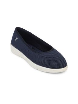 Carlton London - Textile Stripes Blue Ballerinas