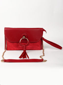 Odette - Red Croc Printed Sling Bag