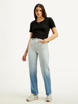 Levi's - Women's High Rise Straight Fit Blue Jeans