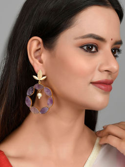 Silvermerc Designs - Gold Plated Circular Western Drop Dangle Earrings