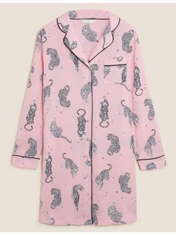 Marks & Spencer - Satin Tiger Print Short Nightshirt Dress