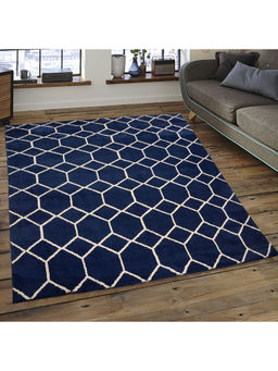 Saral Home - Blue Microfiber Carpet -180x270 Cm