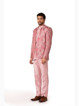 kshitij choudhary - Kaz Pink Kurta With Pant & Jacket