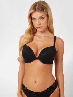 Guess - Polyamide Solid Black Push Up Bra