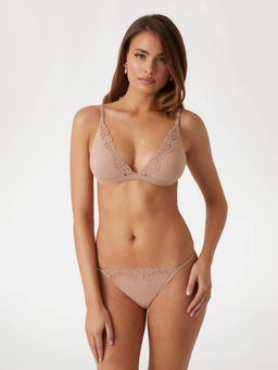 Guess - Polyamide Solid Light Pink Push Up Bra