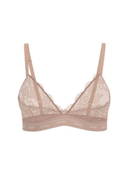 Guess - Polyamide Self Design Triangle Tan Flowery Bra