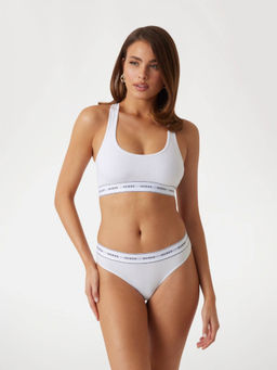 Guess - Cotton Solid White Bralette Bra