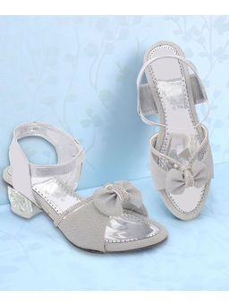 FREEPLAY - Embellished Block Silver Sandal Heels
