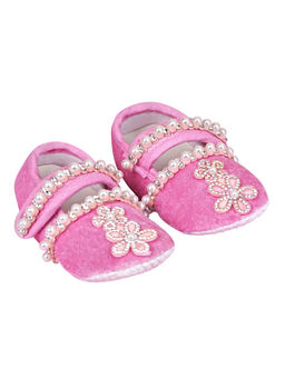 Coco Candy - Velvet Pink Sandals in Pearl