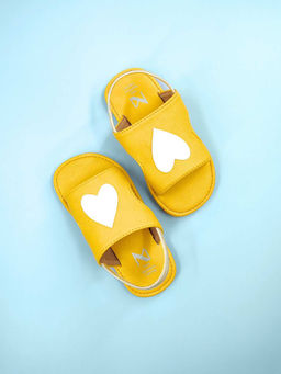 The Madras Trunk - Heart Beats Slip On Yellow Sandals