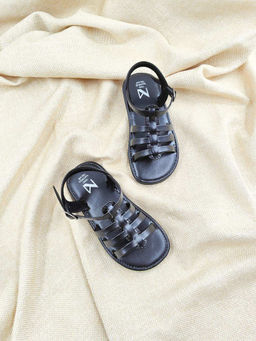 The Madras Trunk - Titan Slip On Black Sandals