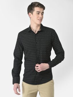 CRIMSOUNE CLUB - Men Black Printed Shirt