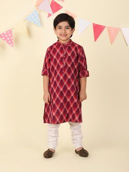 Fabindia - Red Cotton Regular Kurta