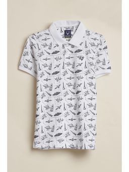 Allen Solly - White Cotton Regular T-Shirts