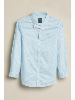 Allen Solly - Blue Cotton Slim Shirt