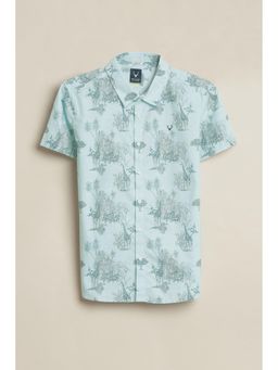 Allen Solly - Blue Cotton Regular Shirt