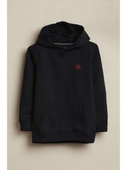 Allen Solly - Navy Blue Cotton Blend Regular Sweatshirt