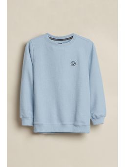 Allen Solly - Blue Cotton Blend Regular Sweatshirt