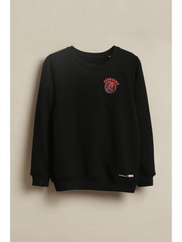 Allen Solly - Black Cotton Regular Sweatshirt