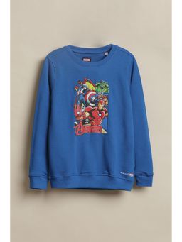 Allen Solly - Blue Cotton Regular Sweatshirt