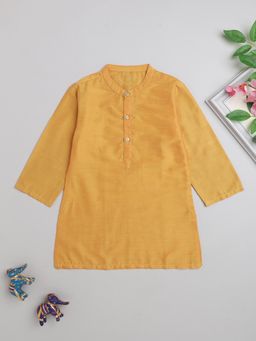 The Magic Wand - Mustard Polyester Regular Kurta