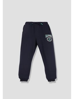 TRESNOVA - Navy Blue Cotton Regular Joggers