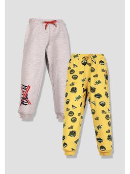 TRESNOVA - Grey Cotton Regular Joggers (Pack of 2)