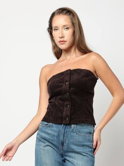 GAP - Brown Women Straight Neckline Tube Top