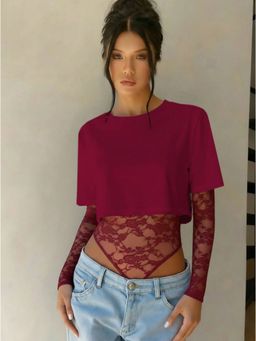 Miakee - Maroon Sayble Bodysuit