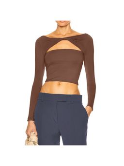 Miakee - Brown Olivia Crop Top