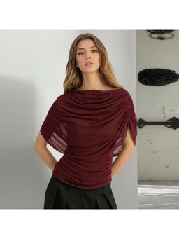 Miakee - Maroon Josie Top