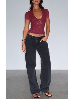 Miakee - Maroon Amira Crop Top
