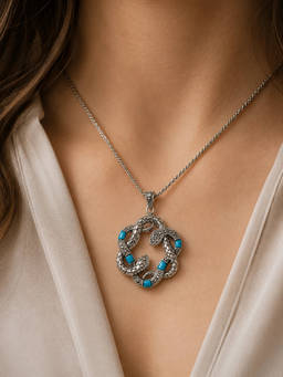 Miora - Turquoise Snake Pendant