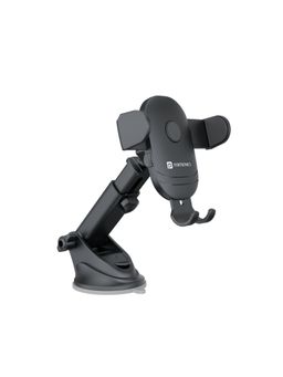 Portronics - Clamp M2 Adjustable Car Mobile Holder Stand,Compatible with 4 to 6 inch Devices (Black)