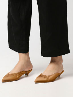 Twenty Dresses by Nykaa Fashion - Tan Basic Glam Mules