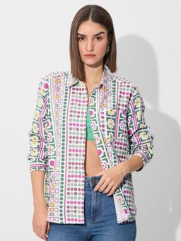 The Souled Store - Originals Aztec Women's Boyfriend Shirt