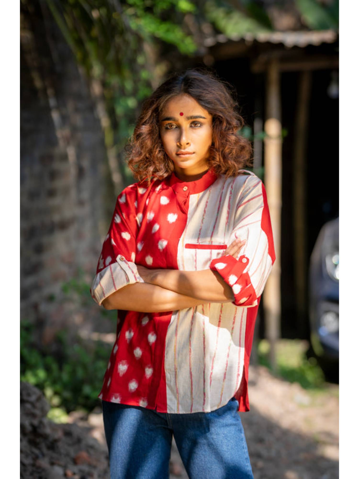 prathaa Multi-Color Half n Half Shirt-picture-19