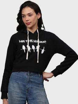 Campus Sutra - Black Printed Sweatshirt