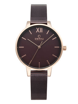 Obaku - Liv Walnut V209LXVNMN Brown Dial Quartz Watch For Women