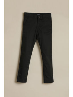 Allen Solly - Boys Green Slim Fit Solid Trousers