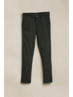 Allen Solly - Boys Olive Solid Trousers