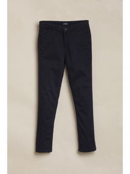 Allen Solly - Boys Navy Blue Solid Trousers